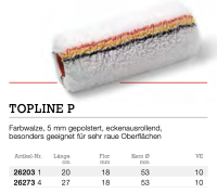 TOPLINE P - Farbwalze, 5 mm gepolstert, eckenausrollend