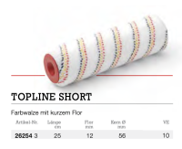 TOPLINE SHORT - Farbwalze mit kurzem Flor