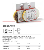 AIRSTOP P - Dichtungsband in weiß oder braun mit hoher